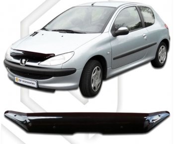 Дефлектор капота CA-Plastiс Peugeot 206 хэтчбэк 3 дв. 2AC рестайлинг (2003-2009)