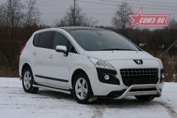 13 319 р. Защита переднего бампера Souz-96 (d60/42) Peugeot 3008 дорестайлинг (2009-2013)  с доставкой в г. Тольятти. Увеличить фотографию 2