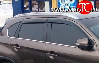 999 р. Комплект дефлекторов окон (ветровиков) 4 шт. Russtal Peugeot 4008 (2012-2017)  с доставкой в г. Тольятти