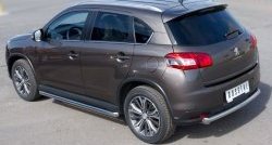 15 799 р. Защита порогов из круглой трубы диаметром 63 мм Russtal Peugeot 4008 (2012-2017) (Защита порогов с со скосами на торцах (вариант 1))  с доставкой в г. Тольятти. Увеличить фотографию 9