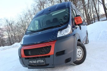 799 р. Реснички на фары (глянец) RA Peugeot Boxer 250 (2006-2014) (Неокрашенные)  с доставкой в г. Тольятти. Увеличить фотографию 3