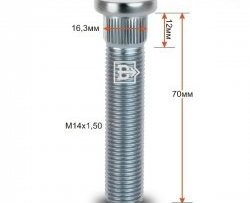 Забивная шпилька 58 мм ступицы Вектор M14 1.5 58 SSANGYONG Kyron дорестайлинг (2005-2007) 