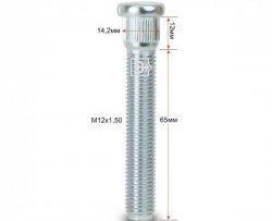 228 р. Забивная шпилька 65 мм ступицы Вектор M12 1.5 65 Brilliance M2 (2006-2010). Увеличить фотографию 1