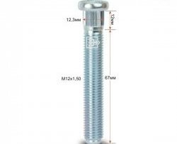 228 р. Забивная шпилька 67 мм ступицы Вектор M12 1.5 67 Mitsubishi L200 5 KK,KL дорестайлинг (2015-2019). Увеличить фотографию 1