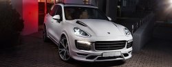 2 749 р. Реснички на фары TECHART Porsche Cayenne 958 (2010-2014) (Неокрашенные)  с доставкой в г. Тольятти. Увеличить фотографию 3