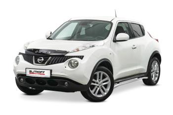 10 349 р. Защита порогов d42 с гибами Slitkoff Nissan Juke 1 YF15 рестайлинг (2014-2020) (сталь с полимерным покрытием, цвет серебро)  с доставкой в г. Тольятти. Увеличить фотографию 1