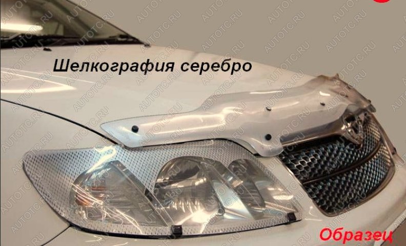 2 499 р. Дефлектор капота CA-Plastiс  ГАЗ 31105  Волга (2003-2009) дорестайлинг, рестайлинг (серия Шелкография серебро)  с доставкой в г. Тольятти