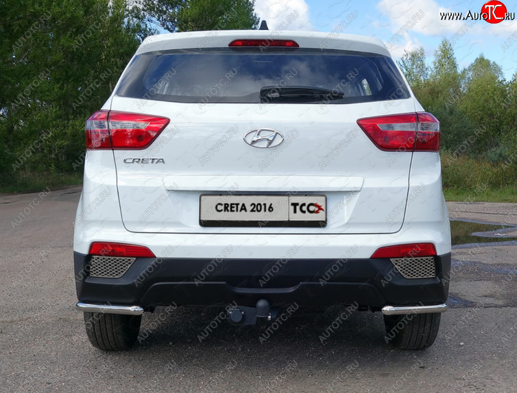 11 749 р. Защита заднего бампера (уголки, d42,4 мм) TCC Hyundai Creta GS дорестайлинг (2015-2019)  с доставкой в г. Тольятти