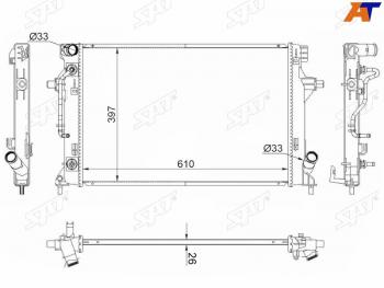 Радиатор охлаждающей жидкости SAT Hyundai Creta GS рестайлинг (2019-2021)
