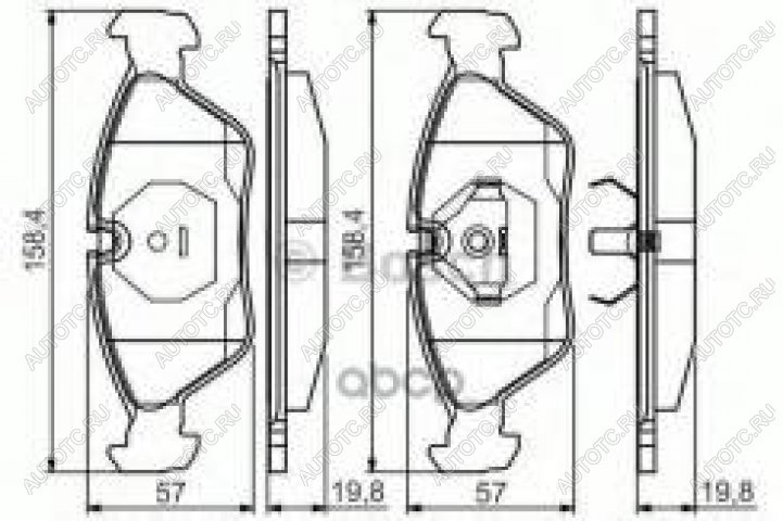 4 799 р. Колодки тормозные передние (4шт.) BOSCH BMW 3 серия E30 седан (1982-1991)  с доставкой в г. Тольятти