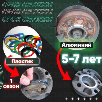 1 349 р. Алюминиевое центровочное кольцо (4 шт) 59.6 x 72.6 ЗУЗ    с доставкой в г. Тольятти. Увеличить фотографию 3