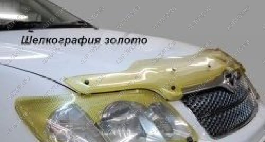 2 499 р. Дефлектор капота CA-Plastic  Ford Kuga  1 (2008-2013) (серия Шелкография золото)  с доставкой в г. Тольятти