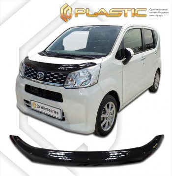 1 969 р. Дефлектор капота CA-Plastic Daihatsu Move  дорестайлинг (2014-2017) (серия Сlassic черный, без надписи)  с доставкой в г. Тольятти. Увеличить фотографию 2