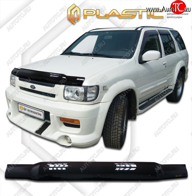 2 049 р. Дефлектор капота CA-Plastic  Nissan Terrano Regulus  1 R50 (1996-2002) (classic черный, без надписи)  с доставкой в г. Тольятти