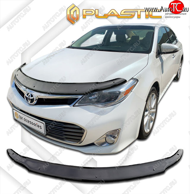 2 049 р. Дефлектор капота CA-Plastic  Toyota Avalon  4 (2012-2018) Правый руль, рестайлинг правый руль (classic черный, без надписи)  с доставкой в г. Тольятти