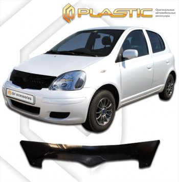 1 969 р. Дефлектор капота CA-Plastic  Toyota Yaris  XP10 (1999-2005) хэтчбэк 5 дв. (серия Сlassic черный, без надписи)  с доставкой в г. Тольятти. Увеличить фотографию 2