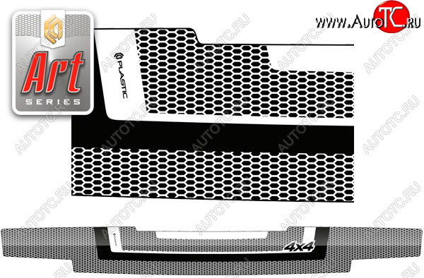 2 289 р. Дефлектор капота CA-Plastic  Лада Нива 4х4  2121 - нива 4х4  2131 (серия ART белая)  с доставкой в г. Тольятти