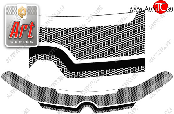 2 499 р. Дефлектор капота CA-Plastic  Renault Sandero Stepway  (B8) (2014-2018) дорестайлинг (Серия Art черная)  с доставкой в г. Тольятти