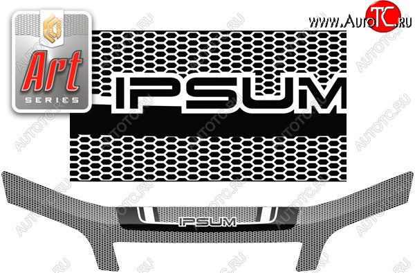 2 459 р. Дефлектор капота CA-Plastic  Toyota Ipsum  SXM10 (1998-2001) рестайлинг (серия ART графит)  с доставкой в г. Тольятти