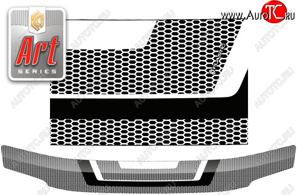 2 199 р.  Дефлектор капота CA-Plastic  Toyota Town Ace  3 (1996-2008) (Серия Art серебро)  с доставкой в г. Тольятти