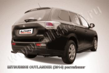 Защита заднего бампера уголки d57 Slitkoff Mitsubishi (Митсубиси) Outlander (Аутлэндэр)  GF (2014-2016) GF 1-ый рестайлинг