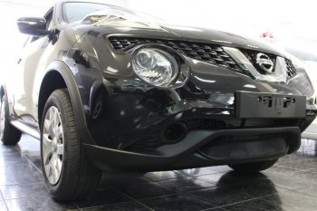 3 779 р. Защитная сетка в бампер (низ, ячейка 3х7 мм) Стрелка11 Стандарт Nissan Juke 1 YF15 рестайлинг (2014-2020) (Чёрная)  с доставкой в г. Тольятти. Увеличить фотографию 2