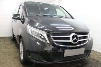 4 949 р. Защитная сетка в бампер (низ, ячейка 4х10 мм) Alfeco Премиум Mercedes-Benz Vito W447 дорестайлинг (2015-2020) (Чёрная)  с доставкой в г. Тольятти. Увеличить фотографию 2