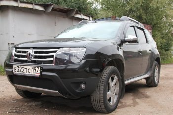 4 199 р. Защитная сетка в бампер (низ, ячейка 4х10 мм) Стрелка11 Премиум Renault Duster HS дорестайлинг (2010-2015) (Чёрная)  с доставкой в г. Тольятти. Увеличить фотографию 2