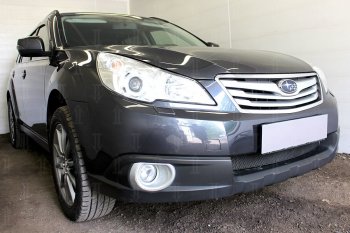 3 999 р. Защитная сетка в бампер (низ, ячейка 4х10 мм) Стрелка11 Премиум Subaru Outback BR/B14 дорестайлинг универсал (2009-2013) (Чёрная)  с доставкой в г. Тольятти. Увеличить фотографию 4