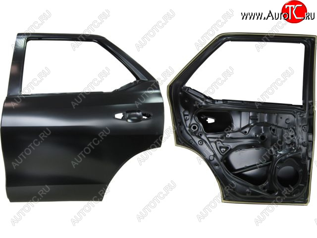 23 449 р. Левая дверь задняя BodyParts Toyota Fortuner AN160 дорестайлинг (2015-2020) (Неокрашенная)  с доставкой в г. Тольятти