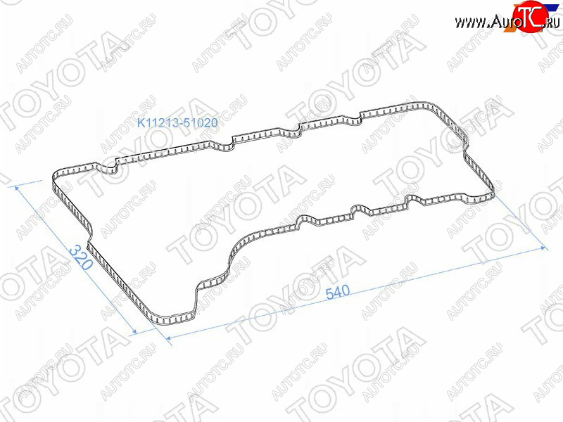 1 299 р. Прокладка клапанной крышки RH (1VDFTV) TOYOTA Toyota Land Cruiser 200 дорестайлинг (2007-2012)  с доставкой в г. Тольятти