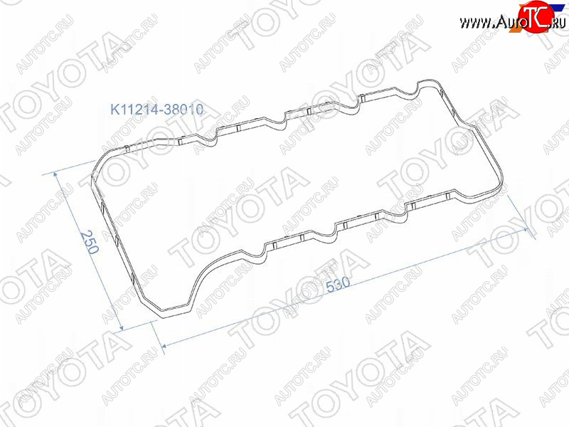 1 679 р. Прокладка клапанной крышки (3URFE) TOYOTA Lexus LX570 J200 1-ый рестайлинг (2012-2015)  с доставкой в г. Тольятти