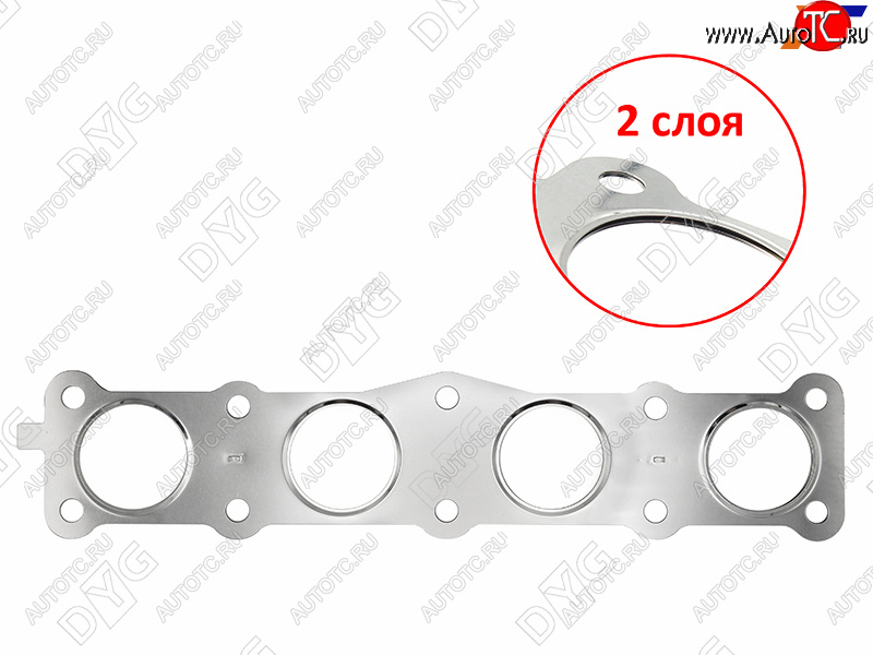 539 р. Прокладка выпускного коллектора G4KD 2,0 DYG Hyundai Santa Fe DM рестайлинг (2015-2019)  с доставкой в г. Тольятти