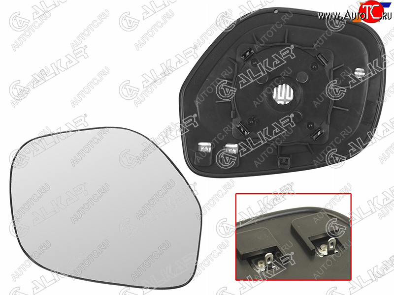 1 499 р. Правое полотно зеркала (асферическое, с обогревом) ALKAR  CITROEN C4 aircross (2012-2017), Mitsubishi ASX (2010-2012), Mitsubishi Outlander  XL (2010-2013), Peugeot 4008 (2012-2017)  с доставкой в г. Тольятти