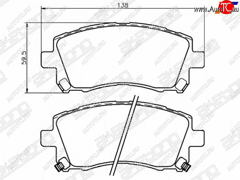 2 689 р. Колодки тормозные AKEBONO (передние) Subaru Forester SF рестайлинг (2000-2002)  с доставкой в г. Тольятти