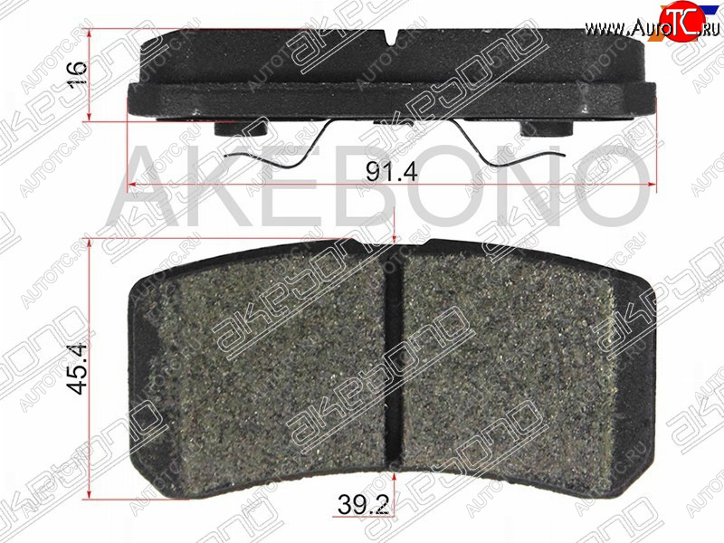 2 799 р. Задние тормозные колодки AKEBONO Mitsubishi ASX дорестайлинг (2010-2012)  с доставкой в г. Тольятти