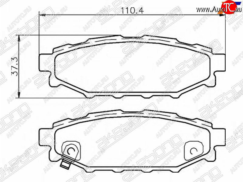 2 159 р. Задние тормозные колодки AKEBONO Subaru Forester SH (2008-2013)  с доставкой в г. Тольятти