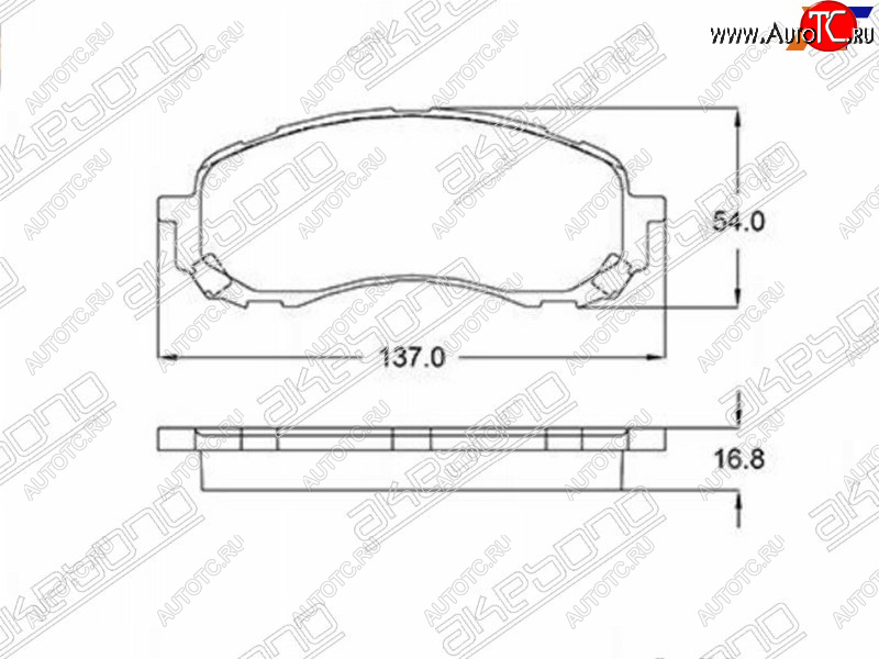 2 979 р. Колодки тормозные AKEBONO (передние) Subaru Forester SH (2008-2013)  с доставкой в г. Тольятти