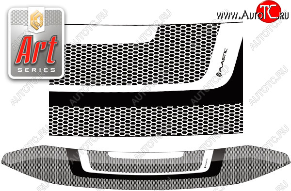 1 999 р.  Дефлектор капота CA-Plastic  Volkswagen Multivan  T5 (2009-2015) рестайлинг (Серия Art серебро)  с доставкой в г. Тольятти