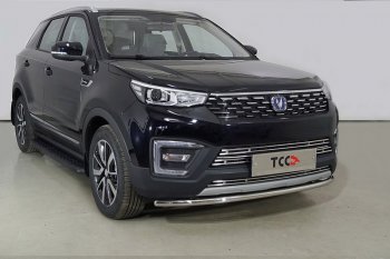 Защита переднего бампера нижняя d42,4 мм ТСС Тюнинг Changan (Чанган) CS55 Plus (ЦС) (2021-2024)