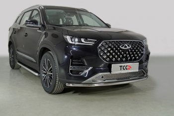 Защита переднего бампера нижняя d42,4 мм ТСС Тюнинг Chery (Черри) Tiggo 8 PRO (Тиго) (2021-2025) ()