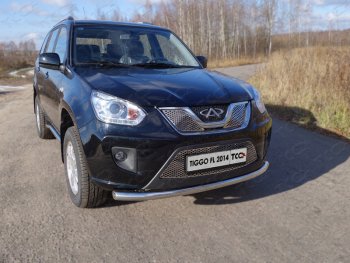 Защита переднего бампера нижняя d60,3 мм ТСС Тюнинг Chery Tiggo T11 рестайлинг (2013-2016) ()