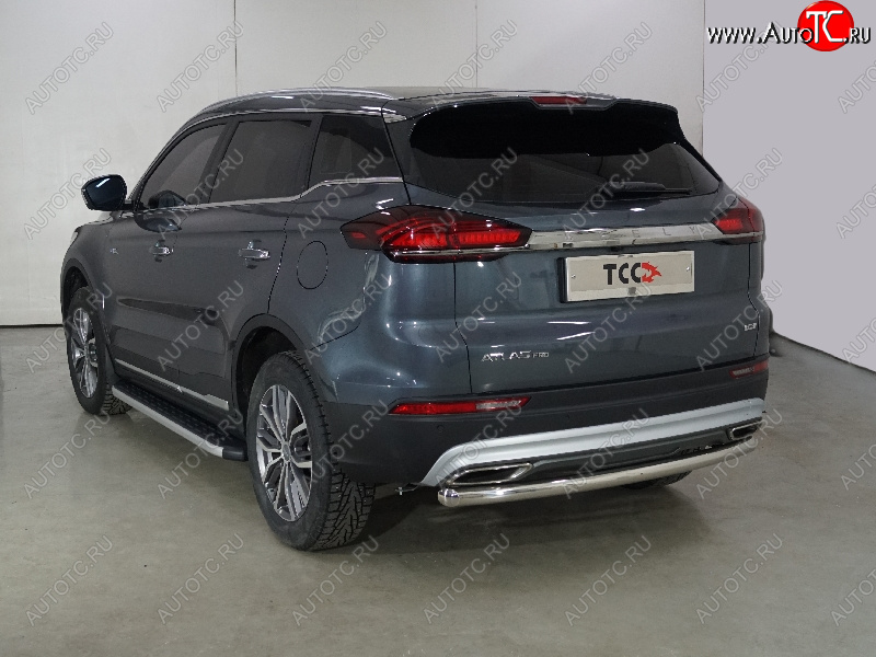 18 399 р. Защита задняя (центральная 60,3 мм) ТСС Тюнинг  Geely Atlas Pro  NL3 (2019-2024)  с доставкой в г. Тольятти