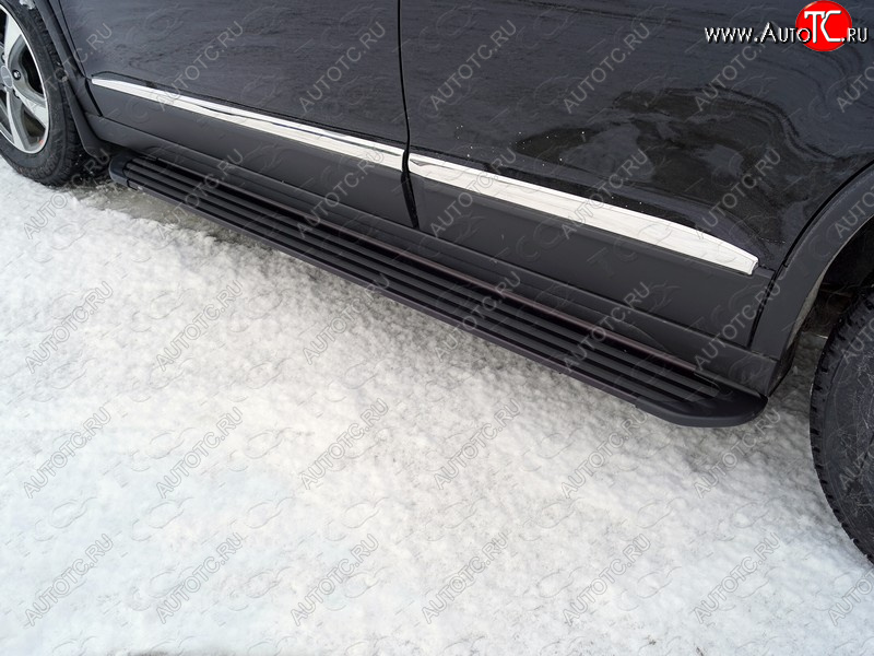 21 999 р. Пороги алюминиевые Slim Line ТСС Тюнинг  Haval H6 (2013-2020) (Black)  с доставкой в г. Тольятти