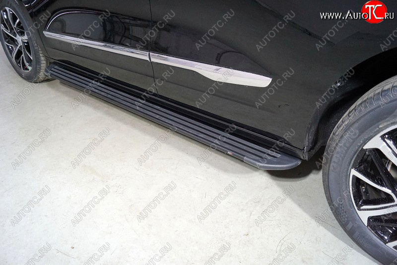 21 999 р. Пороги алюминиевые Slim Line ТСС Тюнинг  Haval Jolion (2020-2024) дорестайлинг (Black)  с доставкой в г. Тольятти