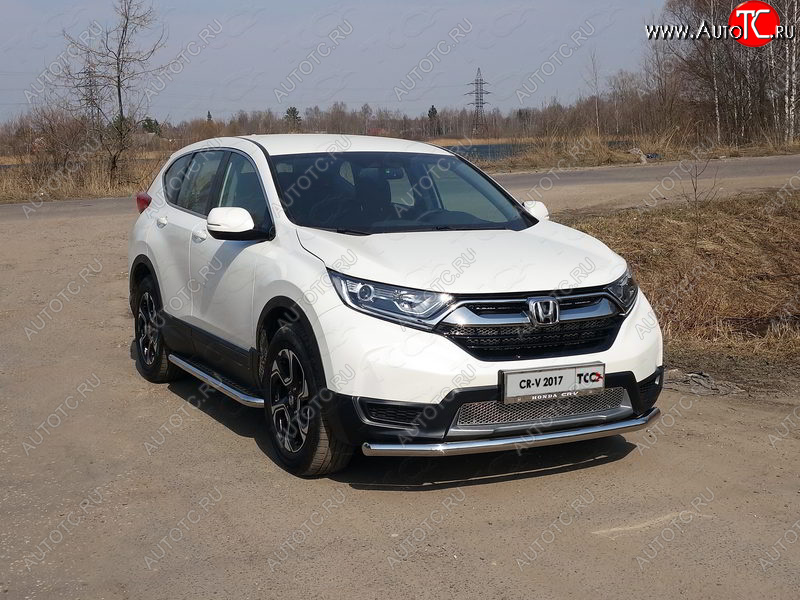 18 999 р. Защита переднего бампера нижняя d60,3 мм ТСС Тюнинг Honda CR-V RW,RT дорестайлинг (2016-2020) (нержавейка)  с доставкой в г. Тольятти