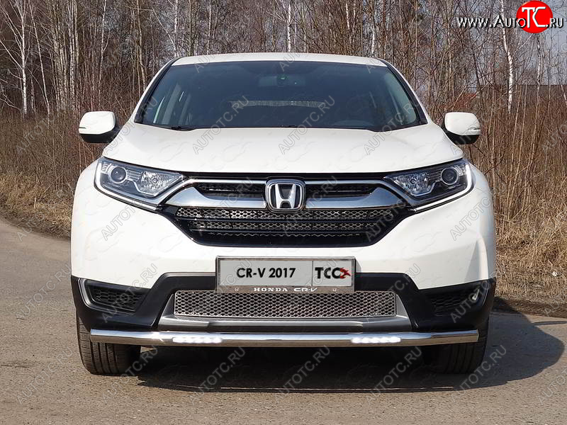 33 849 р. Защита переднего бампера нижняя с ДХО 60,3 мм Honda CR-V RW,RT дорестайлинг (2016-2020) (нержавейка)  с доставкой в г. Тольятти