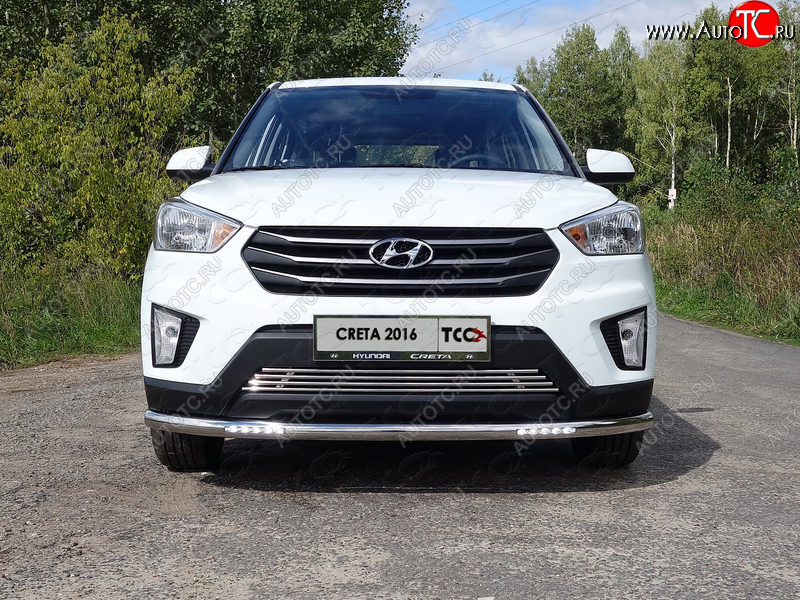 35 849 р. Защита переднего бампера нижняя с ДХО 60,3 мм ТСС Тюнинг  Hyundai Creta  GS (2015-2021) дорестайлинг, рестайлинг (нержавейка)  с доставкой в г. Тольятти