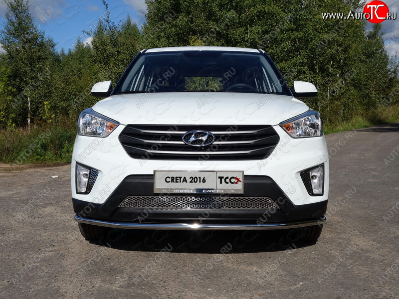 1 000 000 р. Защита переднего бампера нижняя d42,4 мм ТСС Тюнинг  Hyundai Creta  GS (2015-2019) дорестайлинг (нержавейка)  с доставкой в г. Тольятти