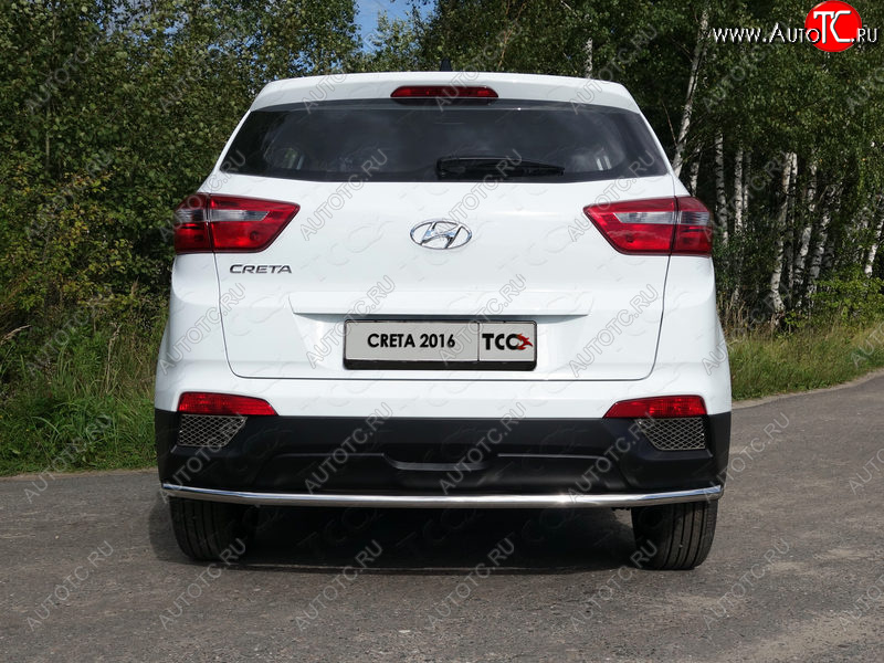 16 899 р. Защита задняя (нержавейка d42,4 мм), ТСС Тюнинг  Hyundai Creta  GS (2015-2019) дорестайлинг  с доставкой в г. Тольятти